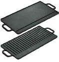 Lodge Logic Double Play Grill / Griddle, 16-3/4 x 9-1/2 in, 9/16 in D