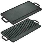 Lodge Logic Double Play Grill / Griddle, 16-3/4 x 9-1/2 in, 9/16 in D