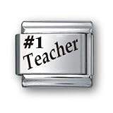 Body Candy Italian Charms Laser #1 TEACHER