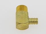 BEST-PEX Brass Crimp Fitting for PEX Tubing - PART# 41146-1/2 BARB X 1/2 MPT ELL