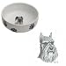 Schnauzer Paw Print Bowl, Porcelain by Rosalinde (7' x 2.5' deep)