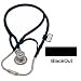 2-in-1 Deluxe Sprague Rappaport Stethoscope by MDF Instruments Direct, BlackOut - 1 Ea