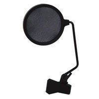 Anti-pop screen for microphone, Plastic spring clamp, 100mm (4)