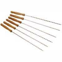 GRILL PRO 6 Piece 22 Chrome Deluxe Skewers