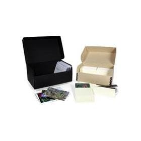 Archival Methods Metal Edged Hinged Lid Box 4 x 6 Envelopes/CD Cases 12.25x7.5 x 5-3/8, Black