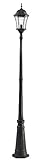 Z-Lite 522MP1-BK Wakefield Outdoor Post Light, Aluminum Frame, Black Finish and Clear Beveled Shade 