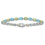 Blue Topaz & Peridot Bracelet