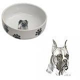 Boxer Paw Print Bowl, Porcelain by Rosalinde (7 in. x 2.5 in. deep)