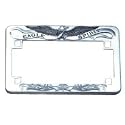 Heavy Chrome Silver Eagle License Plate Frame for Motorcycles