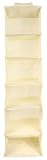 from Designer Habitat Designer Habitat - Beige Hanging Clothes Organiser for Wardrobes - 6 Pocket Rack/Rail Hanger