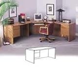 10600 Series Corner Unit, Mahogany, 24 x 42 x 42 x 24 x 29-1/2h
