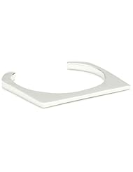 Bare Bones Rhodium Plated Plateau Cuff Bracelet