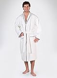 Apparel : TurkishTowels Waffle Terry Bathrobe Collection, 100% Cotton, Made in Turkey (Waffle Outside, Thick Terry Inside)