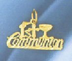 14K Gold First Communion Charm