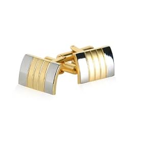 Unisex Gold & Silver Mixed Finish Cufflinks with Presentation Box