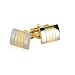 Jewelry : Unisex Gold & Silver Mixed Finish Cufflinks with Presentation Box