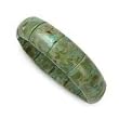 Green Turquoise Polished Stretch Bangle Bracelet- 8 IN