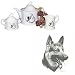 German Shepherd Tea Set, Porcelain by Rosalinde