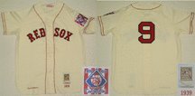 Ted Williams 1939 Boston Red Sox #9 Authentic Home Throwback Mitchell and Ness MLB Baseball Jersey (Off White)