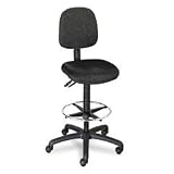 Highland Multi-Task Swivel Stool, 23 To 33 Seat Height, Black