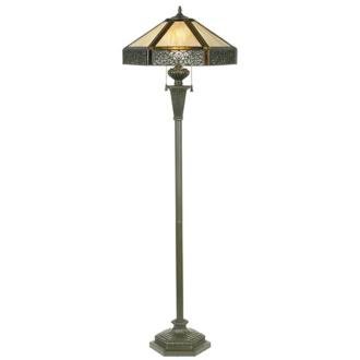 Mission Tiffany-Style Filigree Floor Lamp