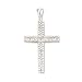 9ct White Gold 0.10ct Diamond Cross with 18 inch chain