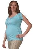 21D64R3YYML. SL160  Crepe Fly Away Sleeve Maternity Top