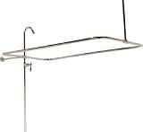 Satin Nickel Shower Riser-Enclosure-Diverter Set