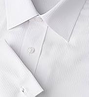 Cotton Rich Non-Iron Double Cuff Herringbone Striped Shirt