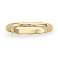 10K Yellow Gold 2mm Domed Traditional Fit Wedding Band Ring (Sizes 8 1/2 to 13). BENCHMARK