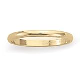 10K Yellow Gold 2mm Domed Traditional Fit Wedding Band Ring (Sizes 8 1/2 to 13). BENCHMARK - Lifetime Warranty
