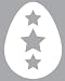 Angry Birds Egg- Three Star - Video Game Decal / Sticker - Size: 3.5 x 2.6 inches - Color: White