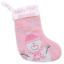 baby pink christmas stocking