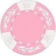 25 Clay No Metal Insert Clay Composite Crown Wheatear 11.5 gram Poker Chips, Pink