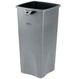 RUB356988GY - Square Waste Container, 23 Gal, 14-1/2x14-1/2x28, Gray