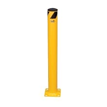 Vestil BOL-42-5.5 Yellow Powder Coat Pipe Safety Bollard, Steel, 5-1/2" OD, 42" Height
