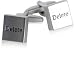 Computer Delete Key Satin Silver Cufflinks with Presentation Box
