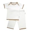 Organics by Tadpoles Short-Sleeve Top and Pull-On Pants 2-pc. Set - White/Brown