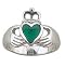  : KIT HEATH CELTIC GREEN AGATE CLADDAGH RING