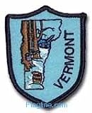 Vermont - State Shield Patches, blue
