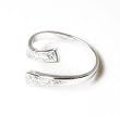 Stunning Cubic Zirconia CZ Bypass Adjustable Toe Ring - JewelryWeb