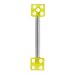 Yellow Dice Straight Barbell Eyebrow Ring