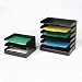 Buddy Products 404-4 4-Tier desk tray/sorter, steel, letter size, black