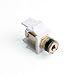 Leviton 40833-BWE QuickPort Binding Post Connector, Black Stripe, White