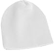 Short Knit Acrylic 8'' Winter Beanie, White