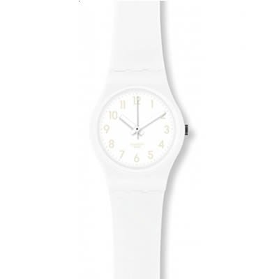 Swatch Women's Originals LW134C White Resin Quartz Watch with White Dial