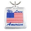 We Love America Key Chain Ring