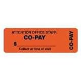Tabbies 40566 Tabbies Medical Labels, ATTENTION OFFICE STAFF, 3 x 1, Orange, 500/RL