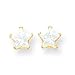 14k 6mm CZ (Cubic Zirconia) Star Earrings