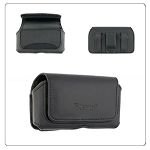 Black Premium Leather Case / Pouch / Holster with Belt Clip for Apple iPhone by HarryOnline.